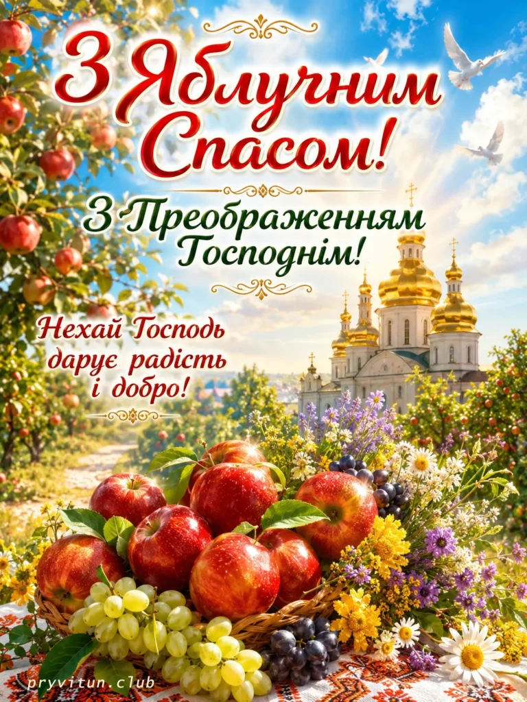 З Яблучним Спасом та щирими побажаннями
