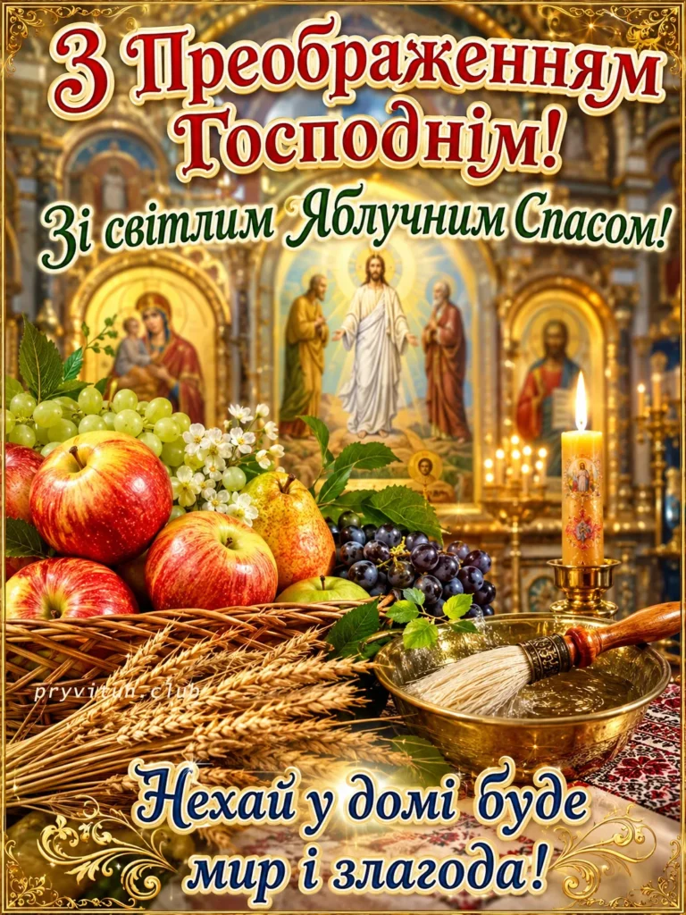 Зі світлим святом Спаса
