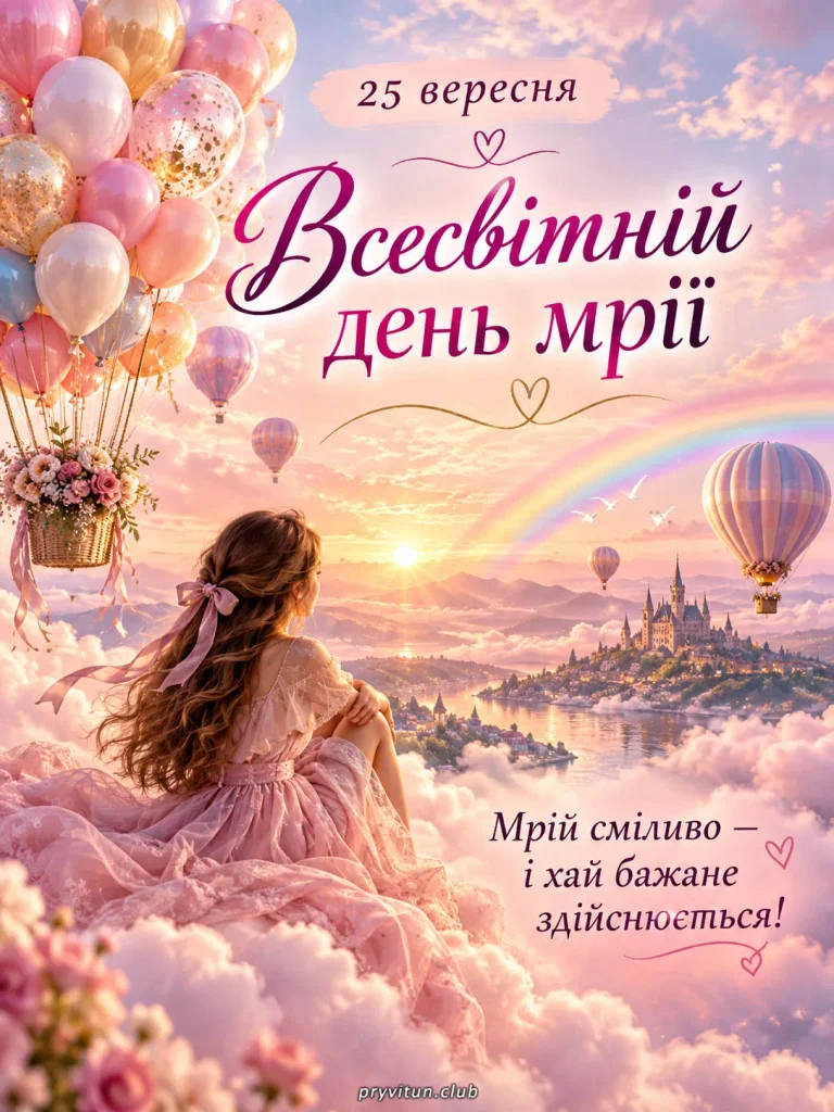 Бажаю великих мрій та яскравих звершень
