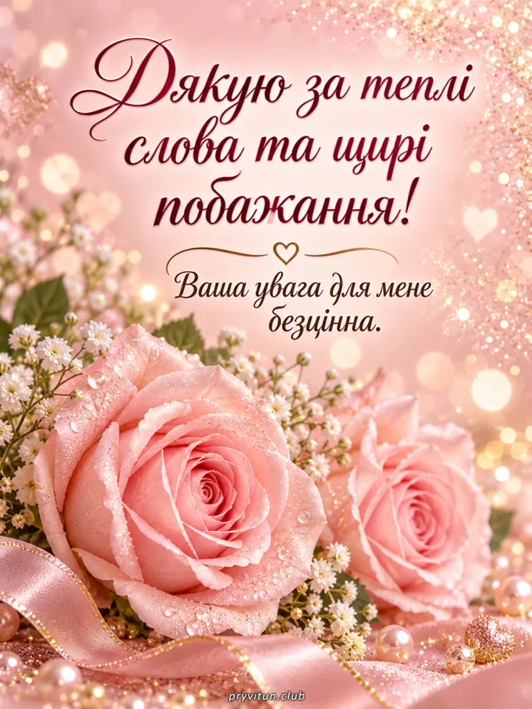 Дякую за любов і турботу