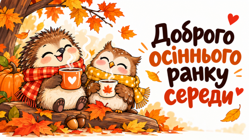Доброго ранку середи: осінні картинки гарного та мирного дня