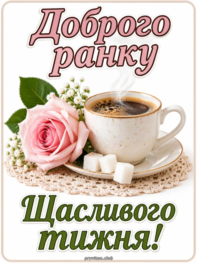 Доброго ранку та приємного початку тижня
