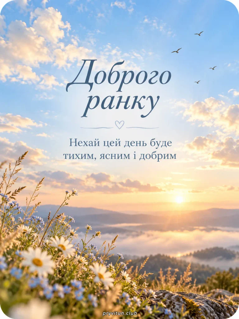 Гарного дня без турбот і тривог