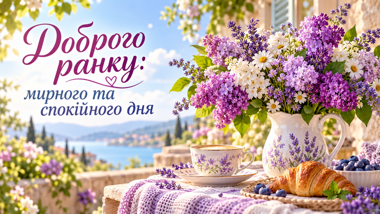 Картинки Доброго ранку побажання тихого, мирного та спокійного дня
