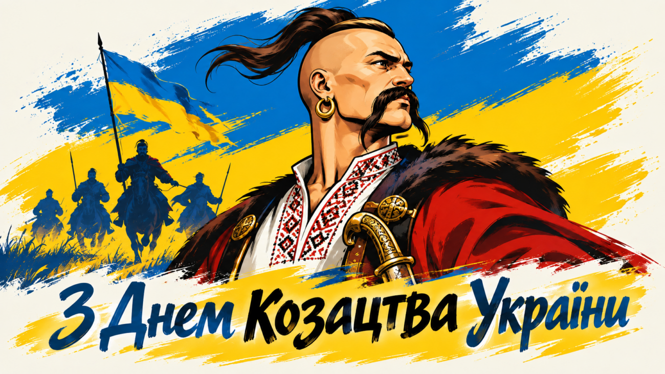Картинки з Днем козацтва України сучасні, патріотичні листівки та гарні привітання