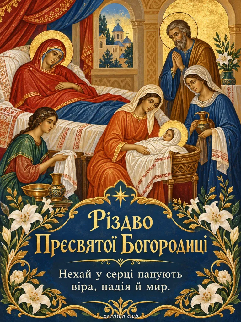 Красива картинка з Різдвом Пресвятої Богородиці