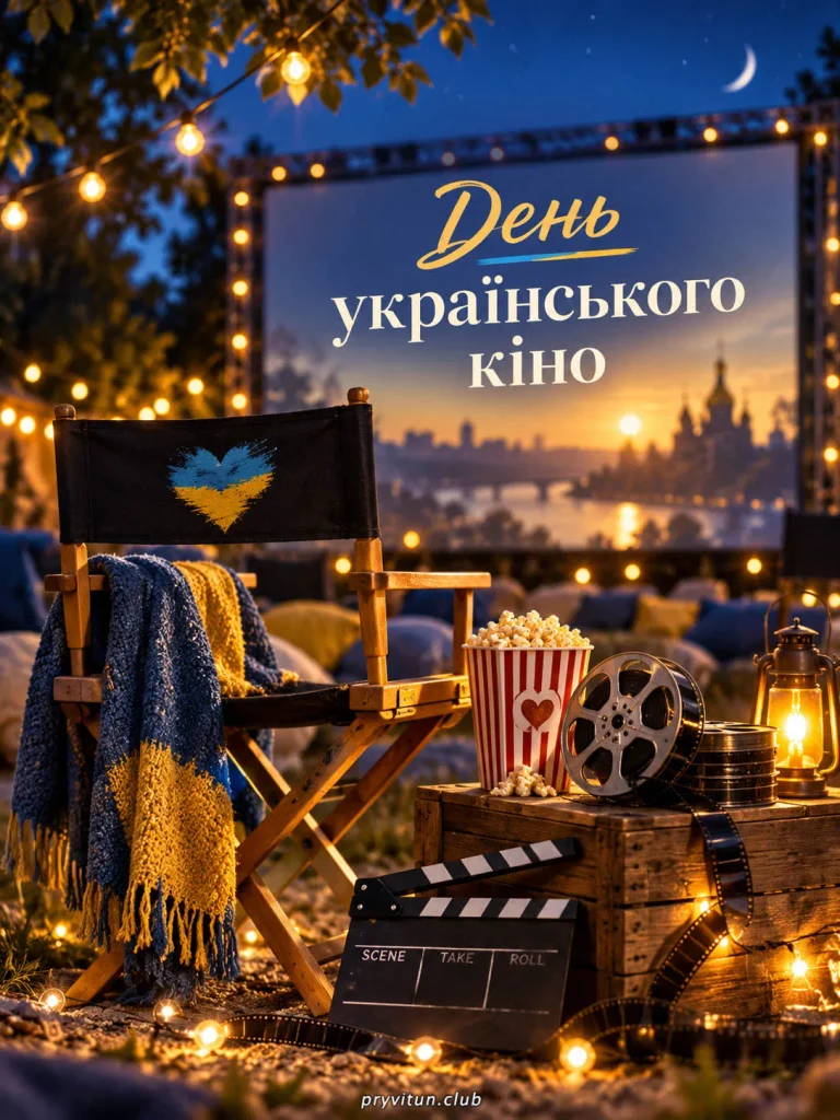 Красива листівка до Дня Українського Кіно