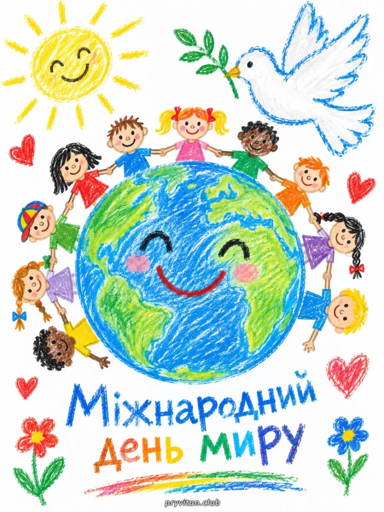 Красива листівка з Днем миру