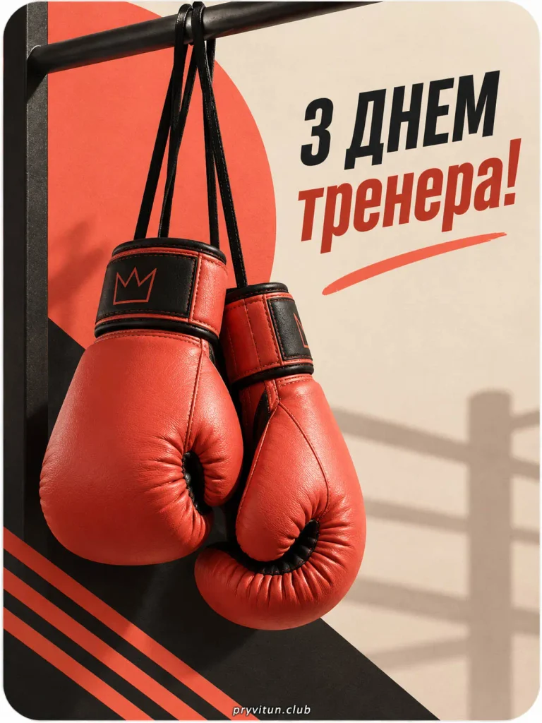 Красива листівка з Днем тренера