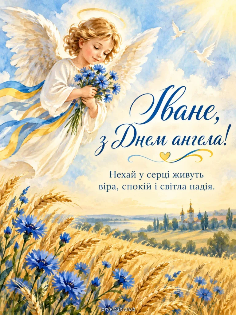 Красиве привітання Івану з Днем ангела