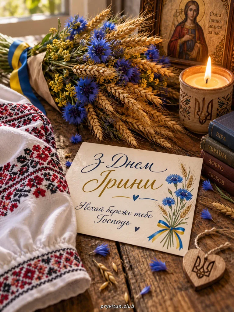 Красиве привітання з Днем ангела Ірини