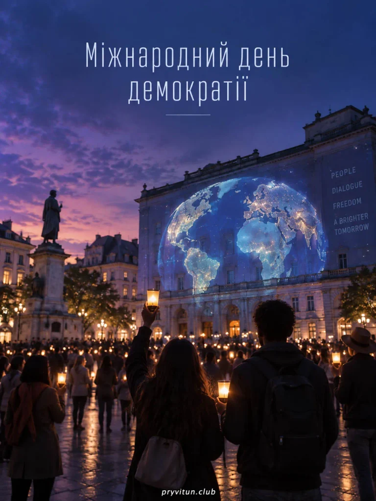 Листівка з Міжнародним днем демократії
