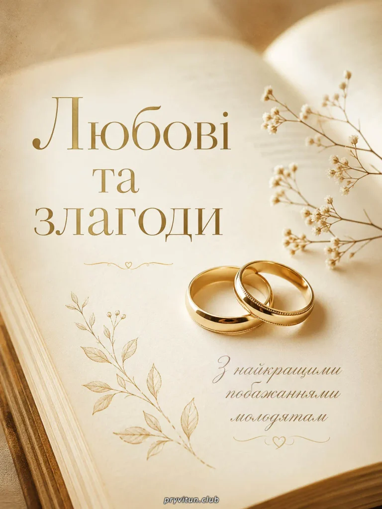 Молодятам щасливої спільної долі