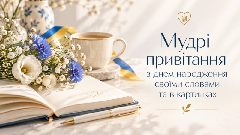 Мудрі привітання з днем народження своїми словами та в картинках