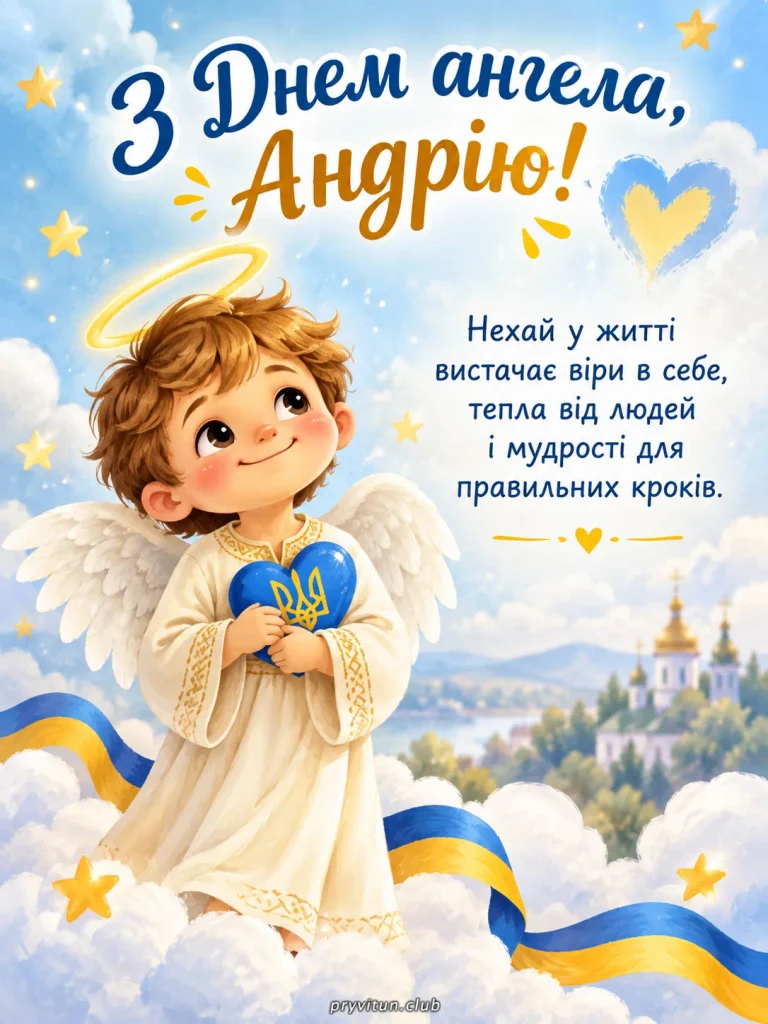 Найкращі побажання Андрію з іменинами