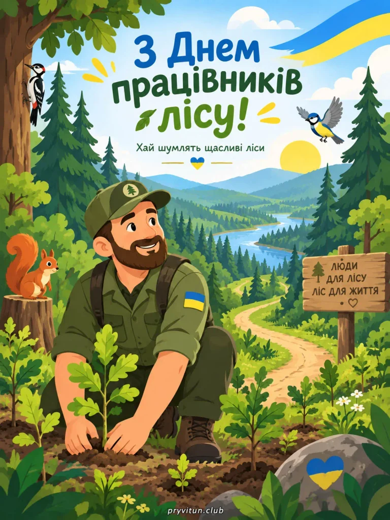 Найкращі побажання українським лісівникам