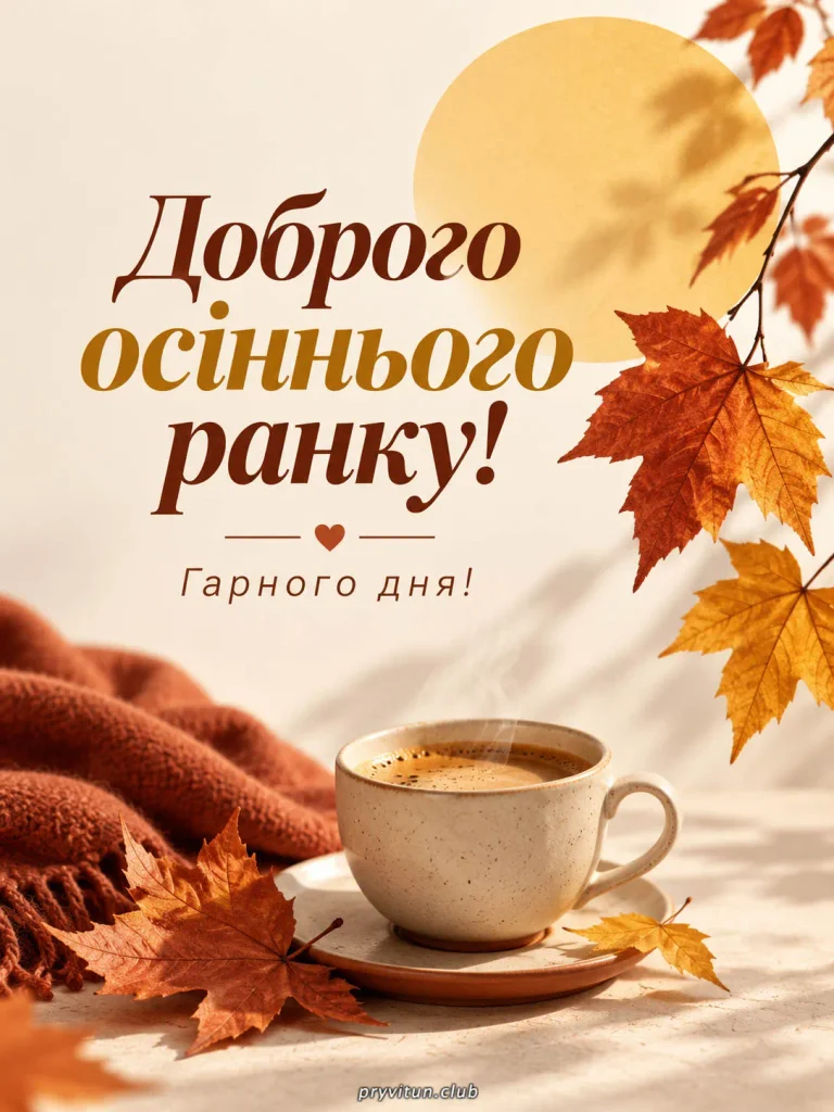 Нехай осінь принесе щастя та спокій