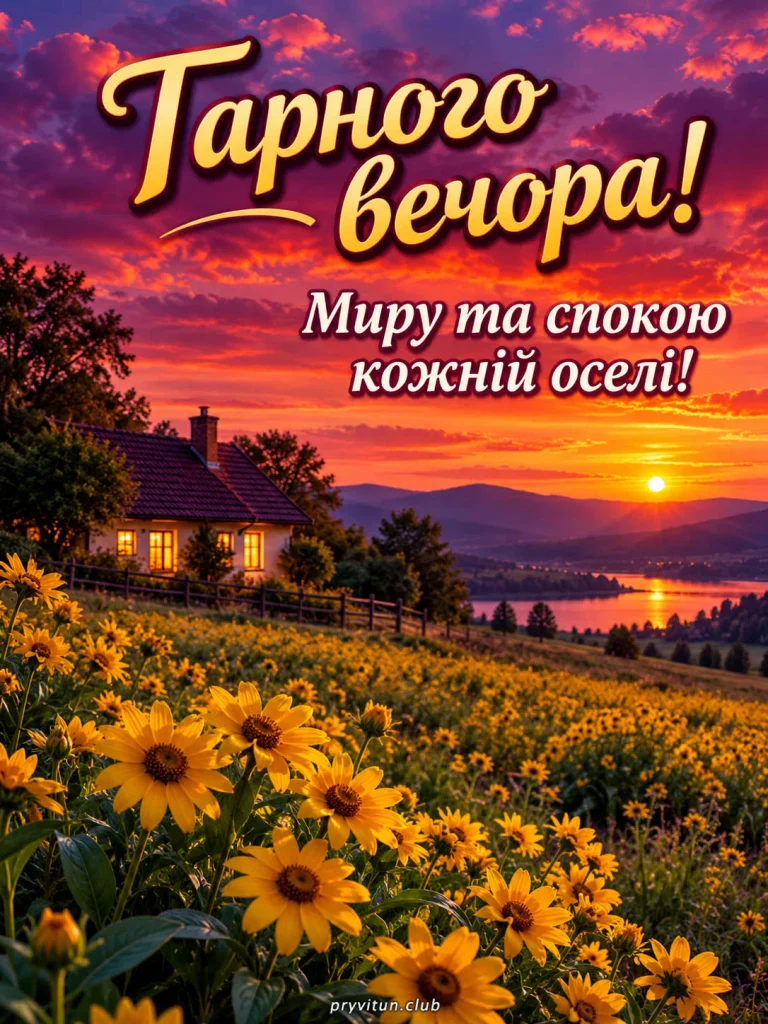 Нехай вечір буде наповнений затишком