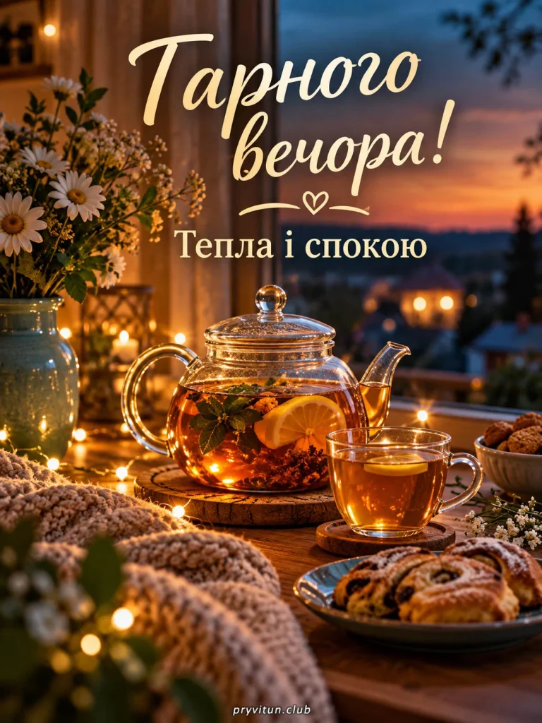 Нехай вечір огорне теплом і спокоєм