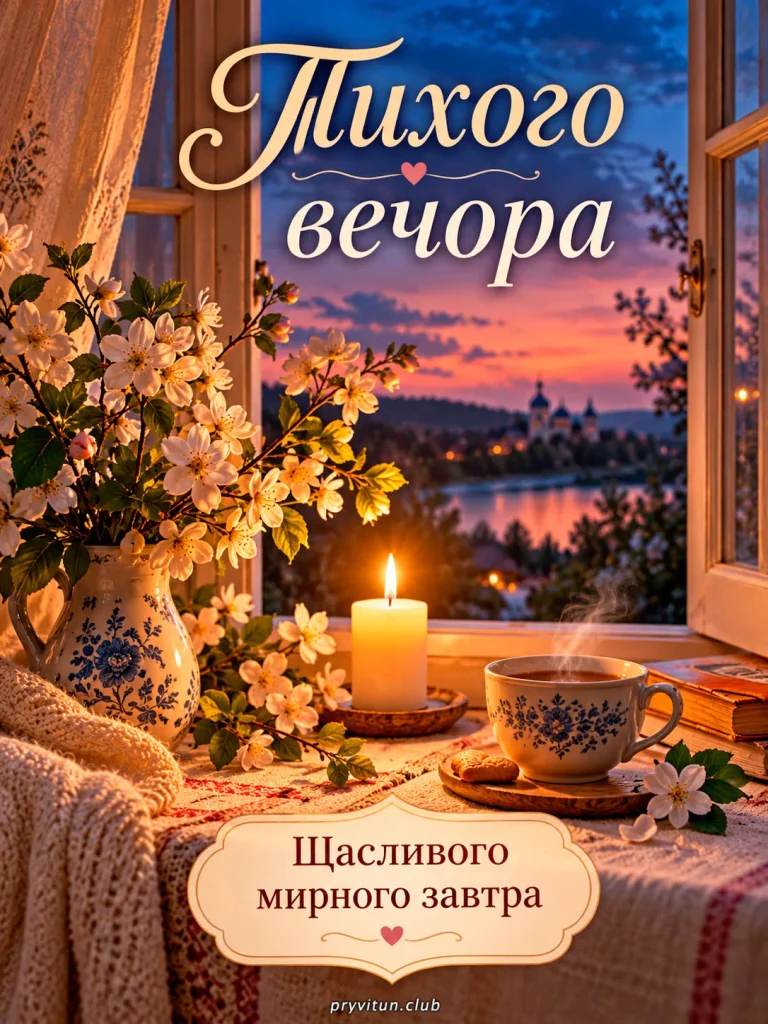 Нехай вечір принесе гармонію в серце