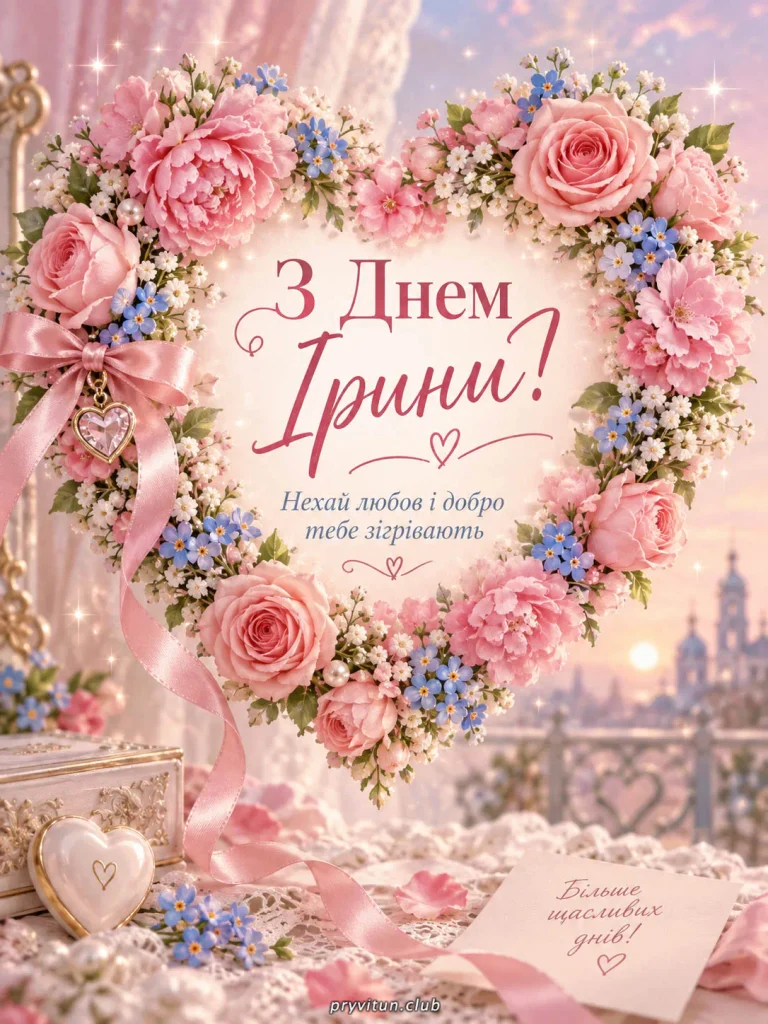 Ніжне привітання з іменинами Ірини