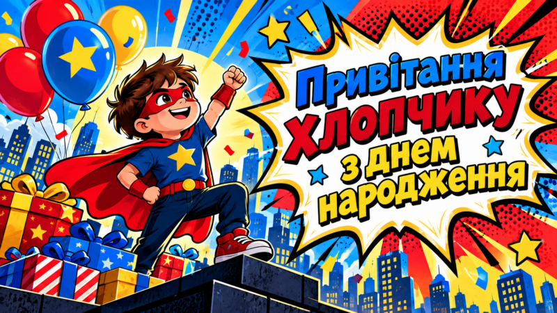 Привітання хлопчику з днем народження: веселі картинки та листівки