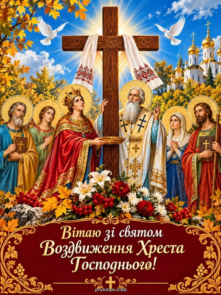 Щирі побажання на Воздвиження Хреста Господнього