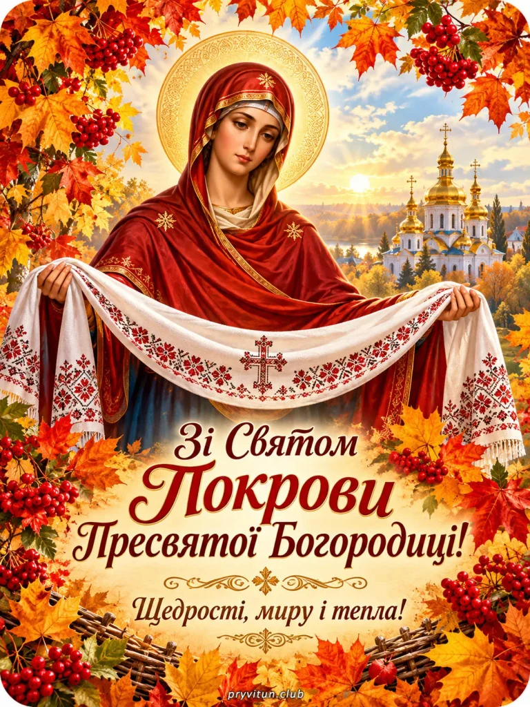 Щирі побажання у свято Покрови Богородиці