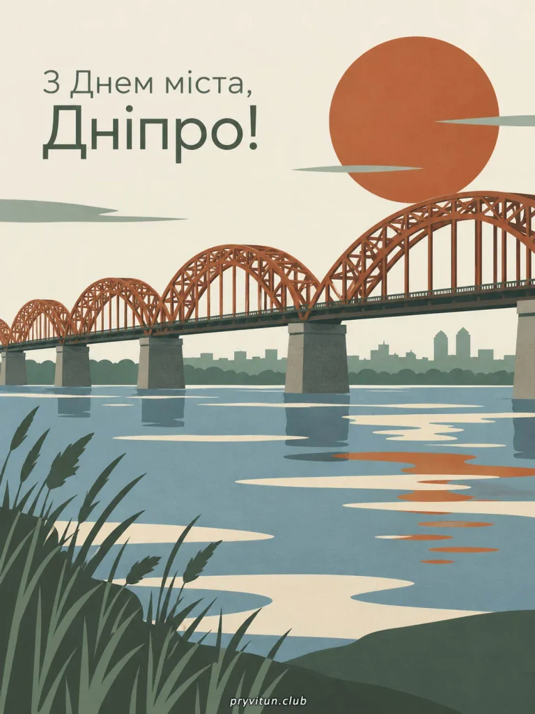 Щирі привітання з Днем Дніпра