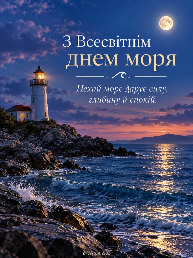 Щирі вітання з Днем моря