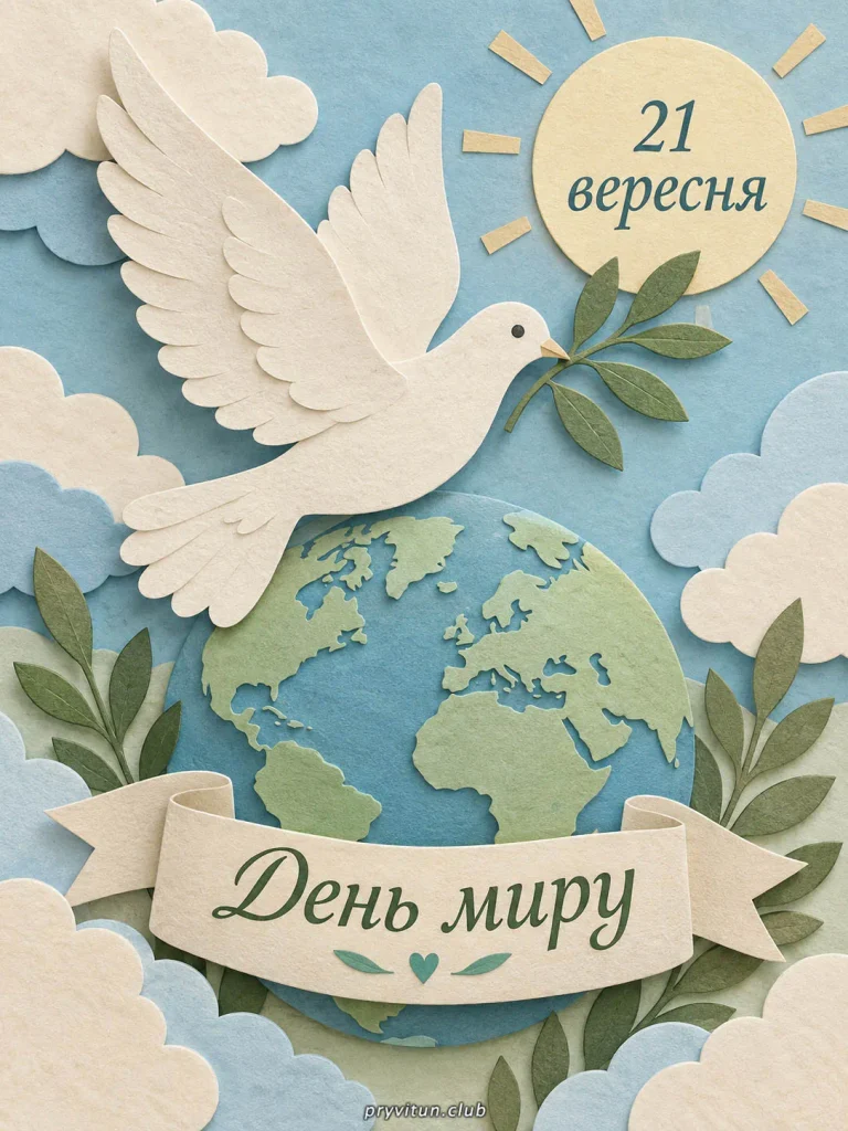 Щирі вітання з Днем миру