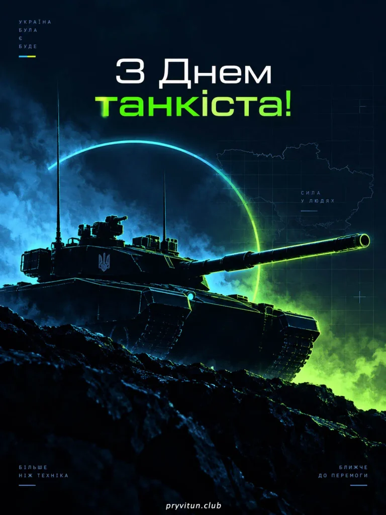 Щирі вітання з Днем танкіста