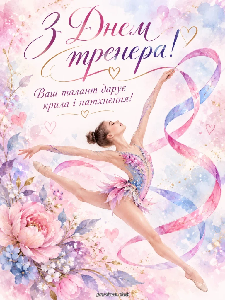 Щирі вітання з Днем тренера