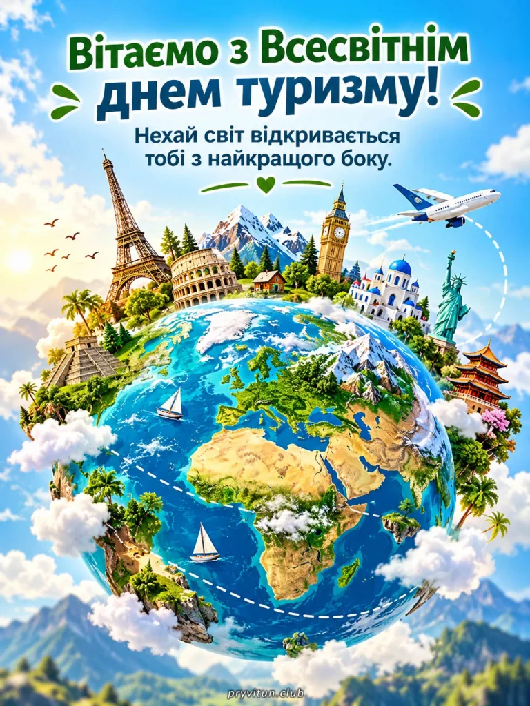 Щирі вітання з Днем туризму