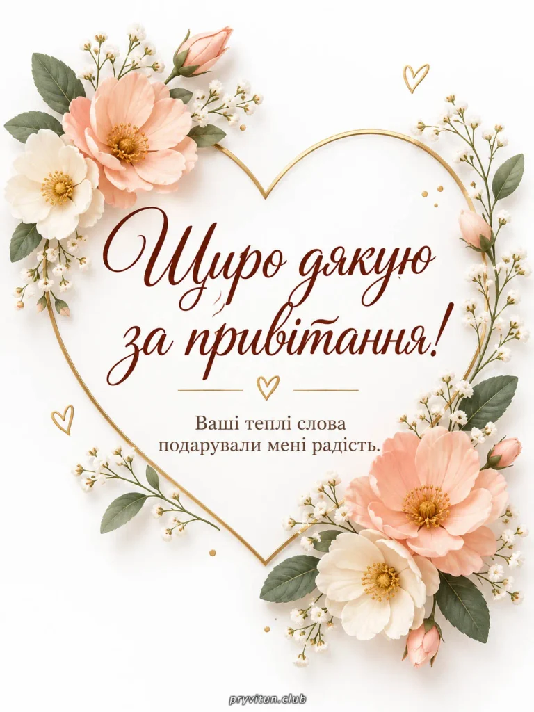 Щиро дякую за привітання