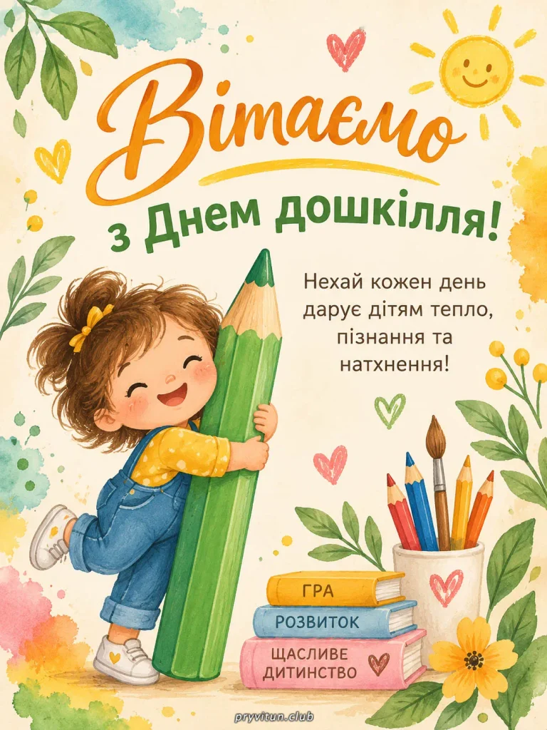 Святкова картинка до Дня дошкілля