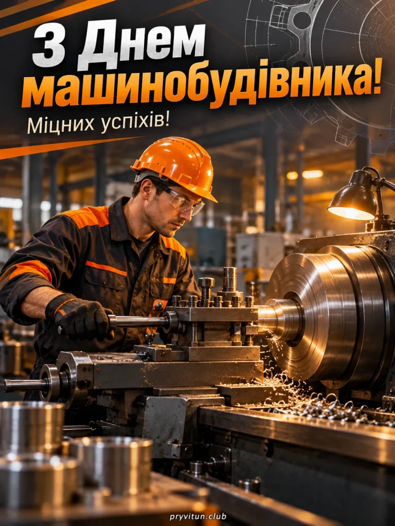 Святкова картинка до Дня машинобудівника