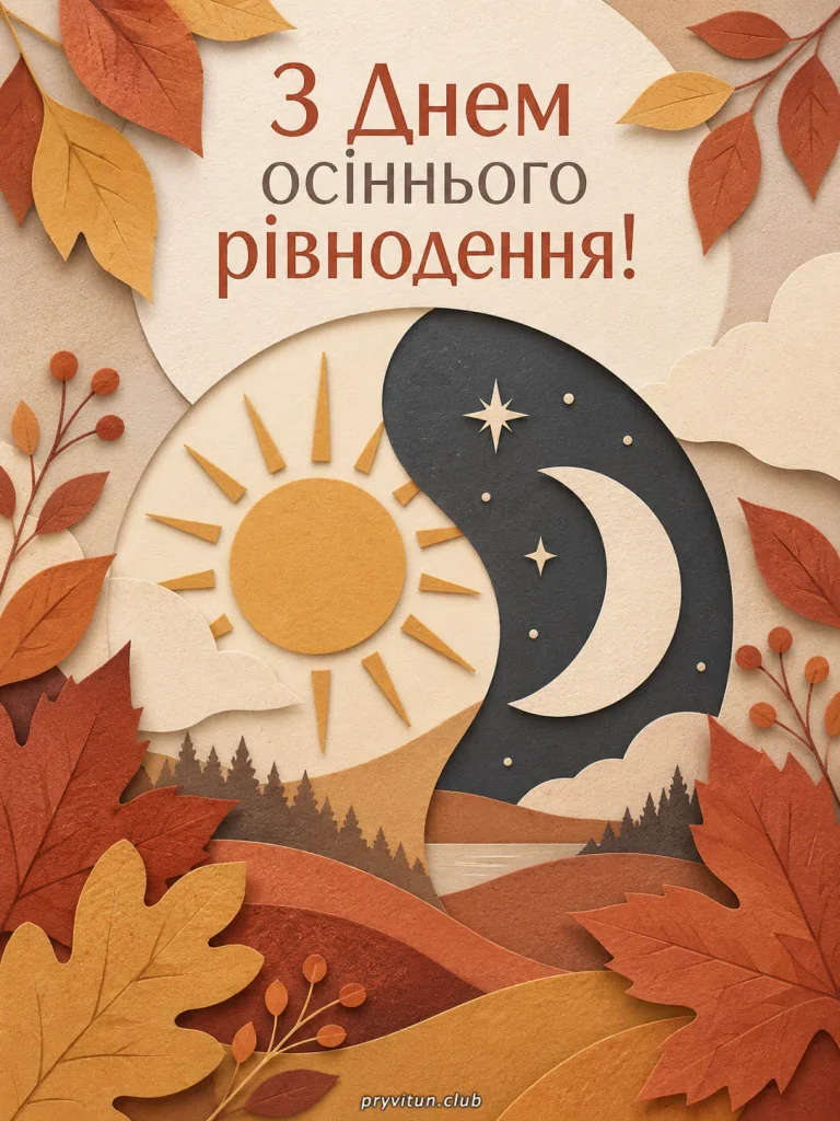 Святкова картинка до Дня осіннього рівнодення