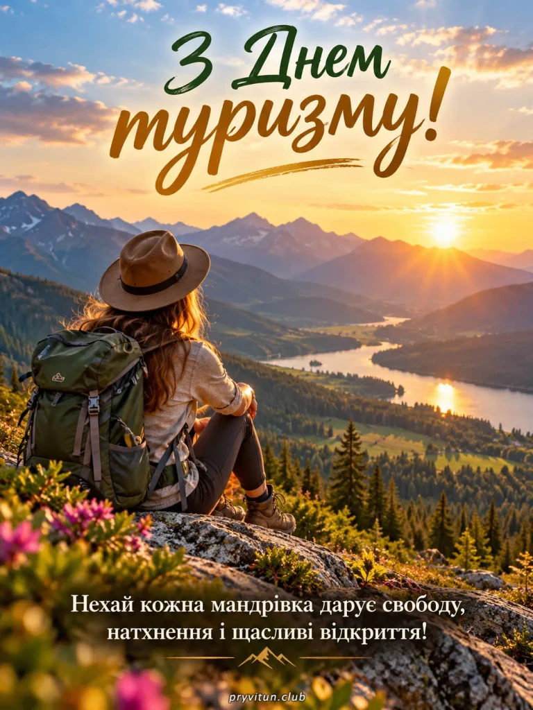 Святкова картинка до Дня туризму
