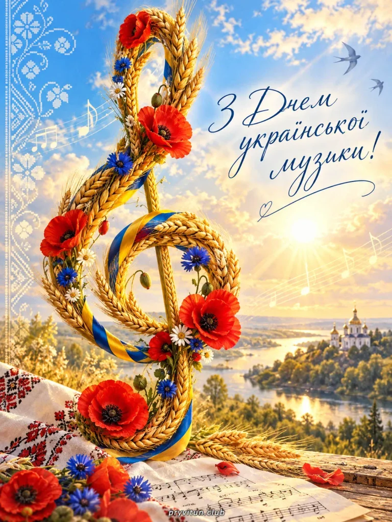 Святкова картинка до Дня української музики