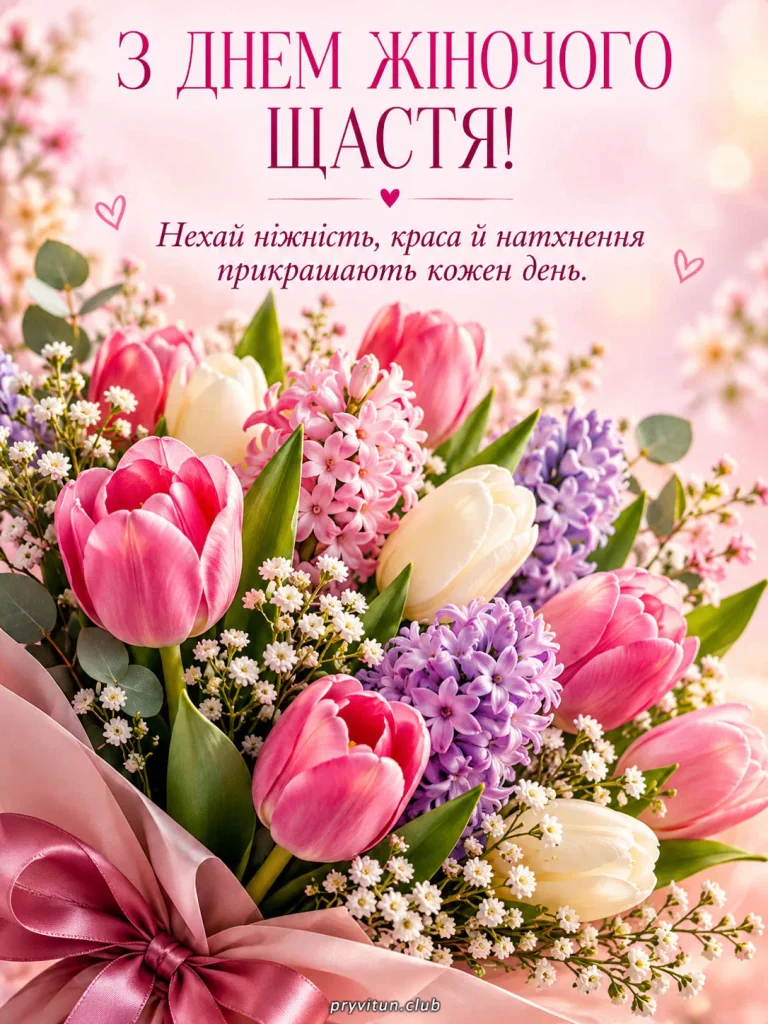Святкова картинка до Дня жіночого щастя
