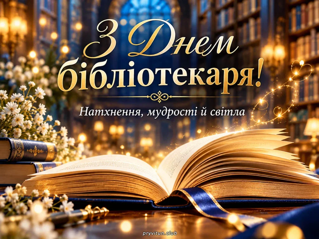 Святкова картинка до Всеукраїнського дня бібліотек
