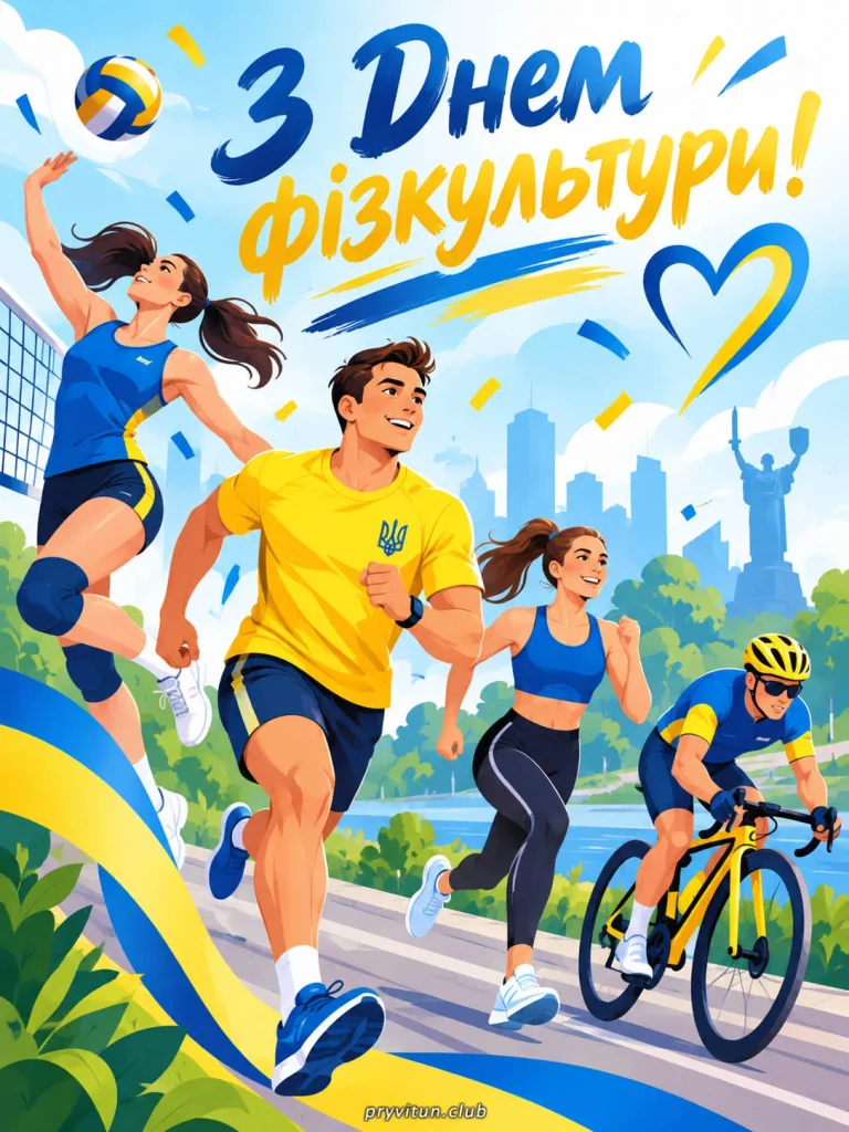 Святкова картинка з Днем фізкультури