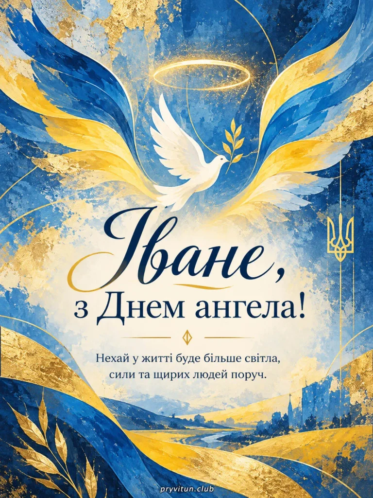 Теплі привітання з іменинами Івана