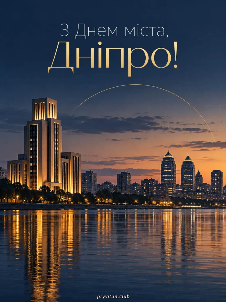 Теплі вітання з Днем міста Дніпро