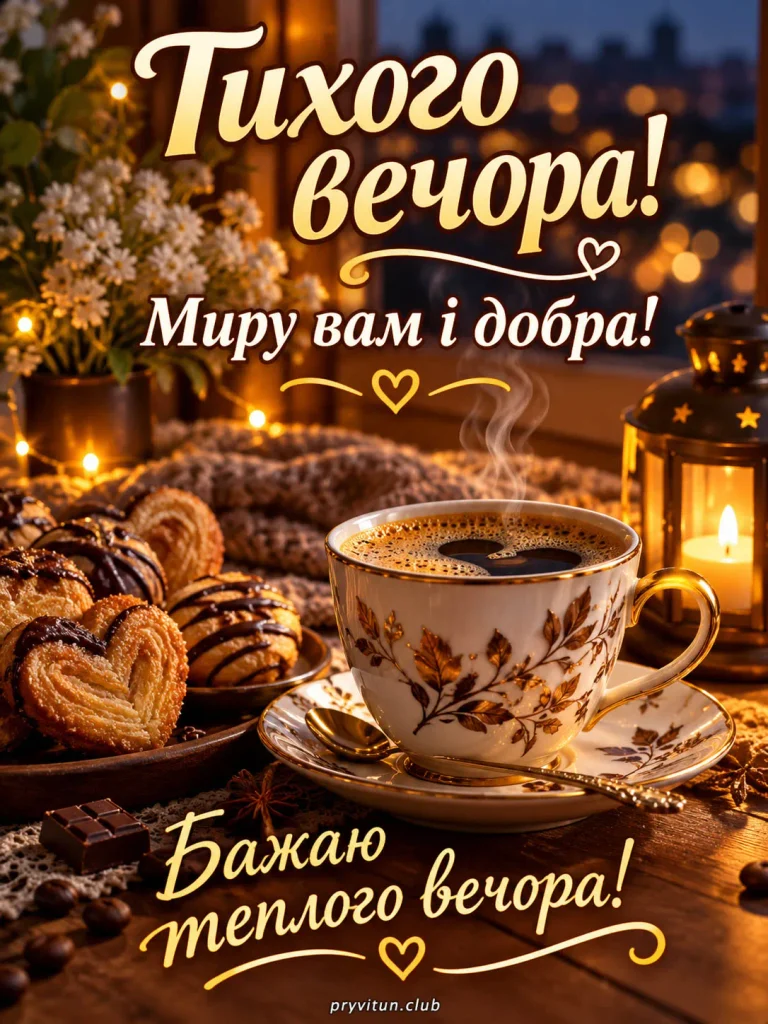 Тихого вечора тобі та твоїм близьким