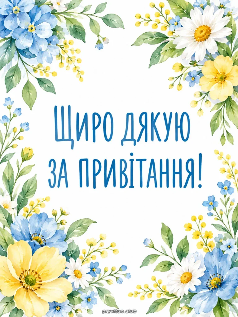Велике дякую за теплі привітання
