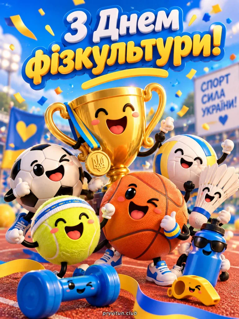 Вітаю з Днем фізкультури