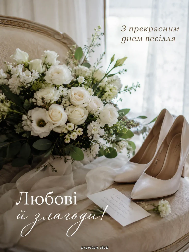 Вітаю з весіллям