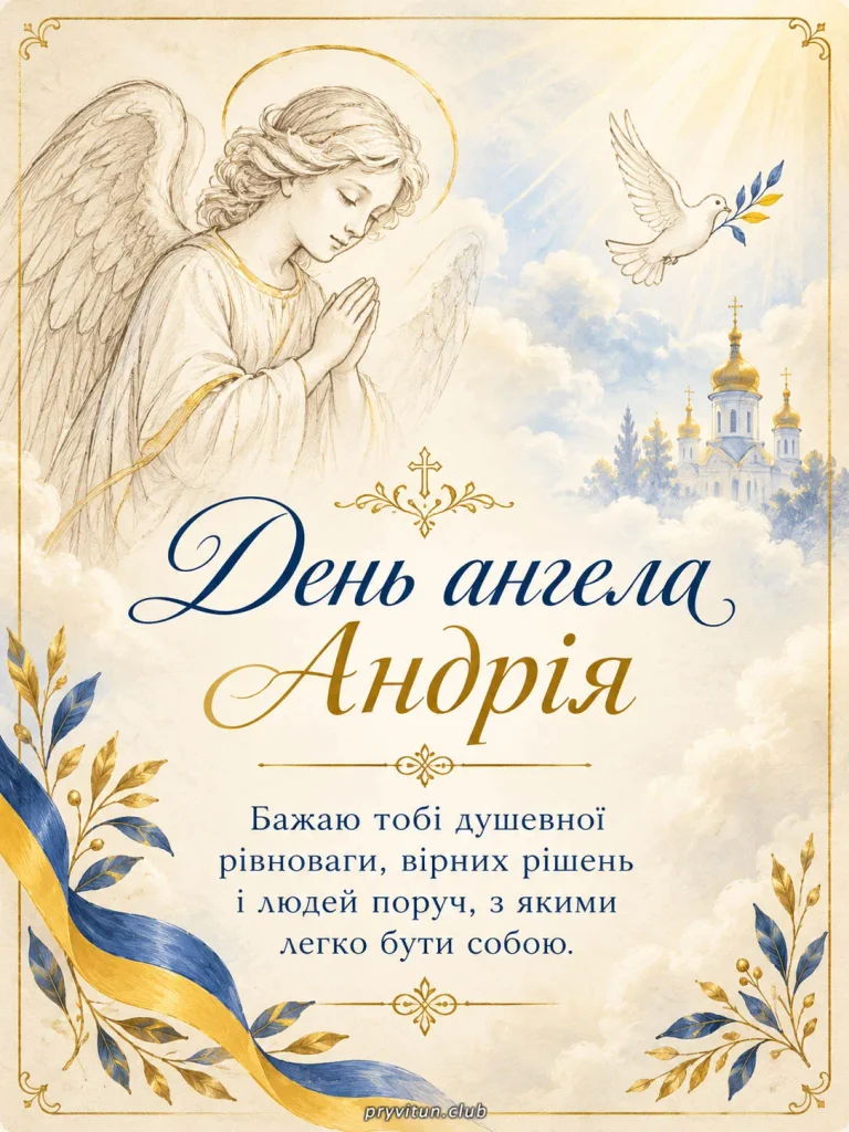 З Днем ангела та мирного неба, Андрію